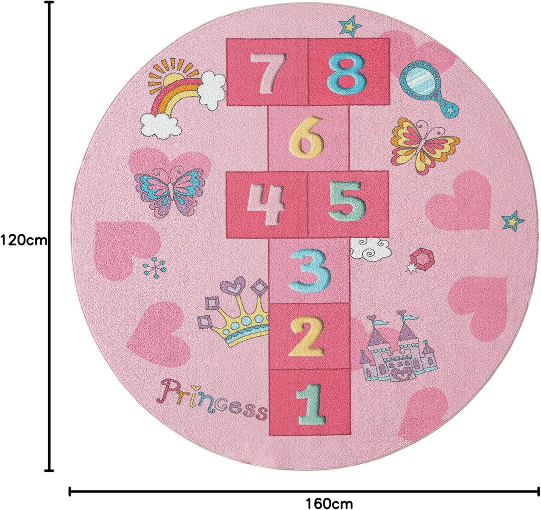 the carpet Happy Life – Kinderteppich Spielteppich Zahlenteppich & Hüpfteppich mit Zahlenmotiv, ruts