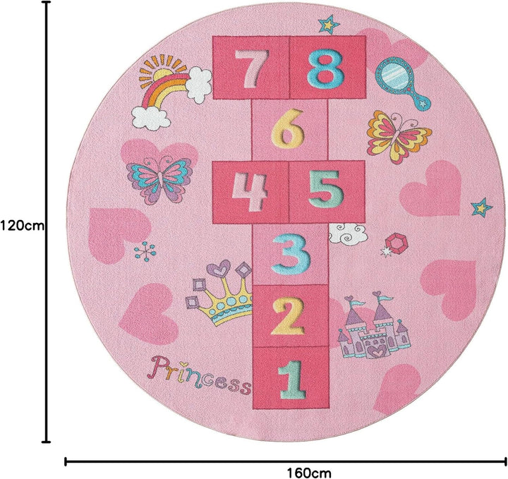 the carpet Happy Life – Kinderteppich Spielteppich Zahlenteppich & Hüpfteppich mit Zahlenmotiv, ruts