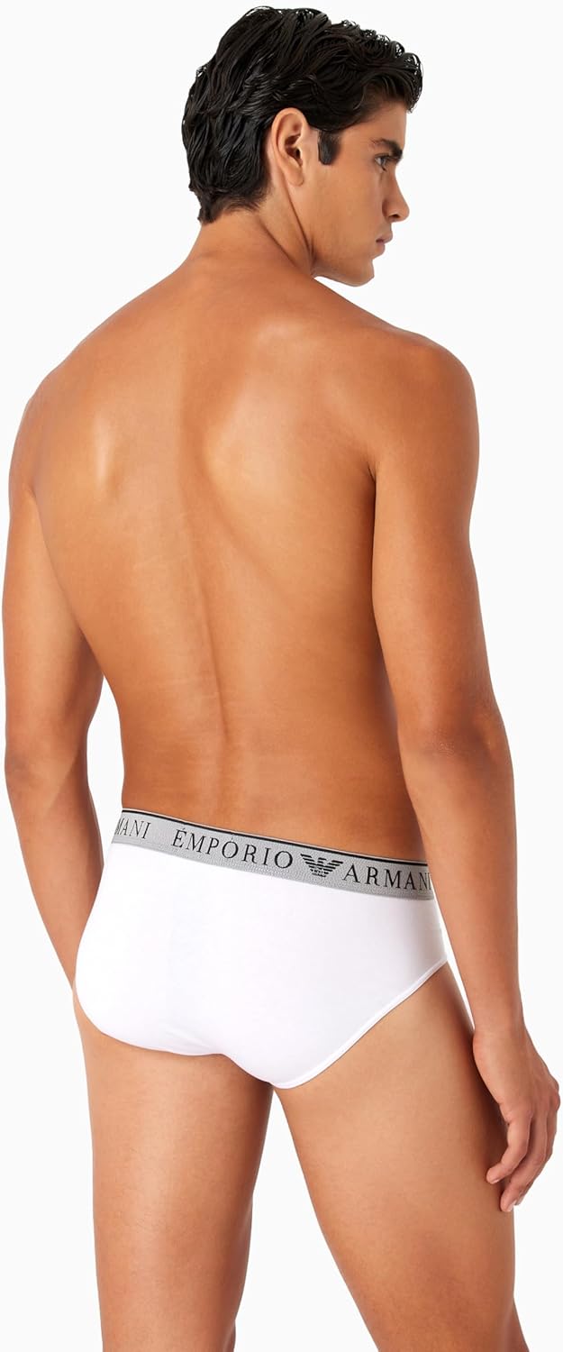 Emporio Armani Herren Slip (2er Pack) S Black/White, S Black/White