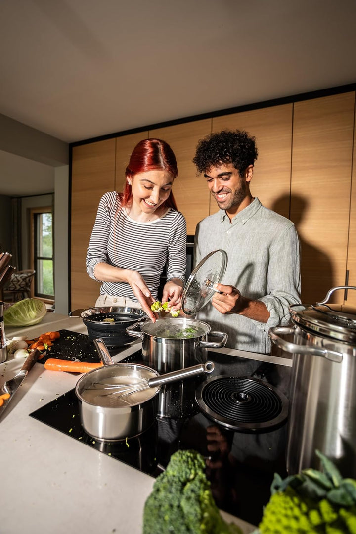 RÖSLE ELEGANCE Gemüse/Partytopf, Hochwertiger Edelstahltopf zum Kochen grosser Mengen,13 Liter, Edel