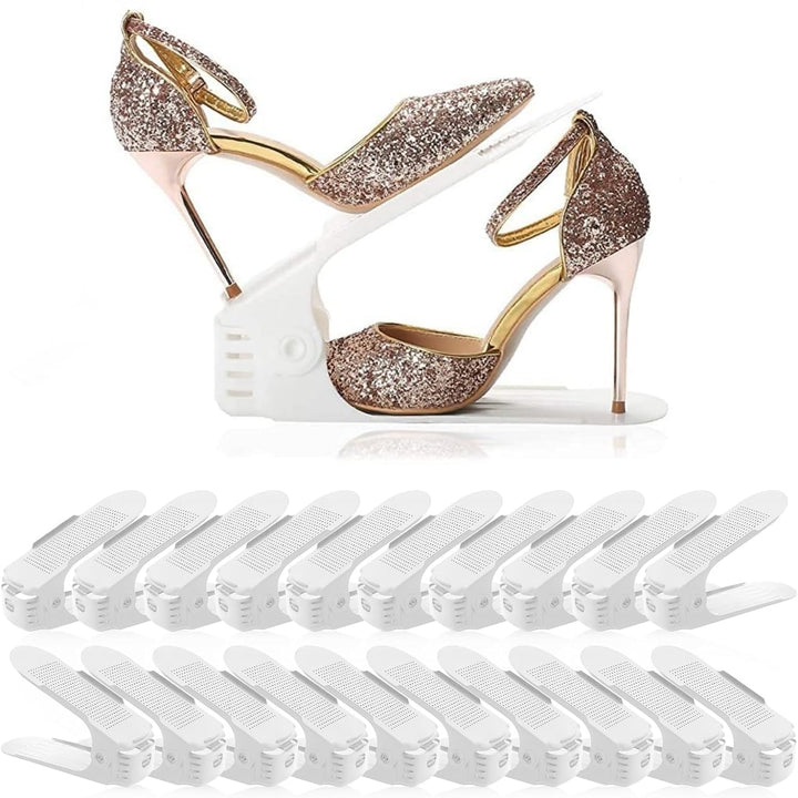 20 Stück Schuhstapler Platzsparend, Einstellbare Schuhstapler,Doppelschicht Schuhregal schuhregal fü
