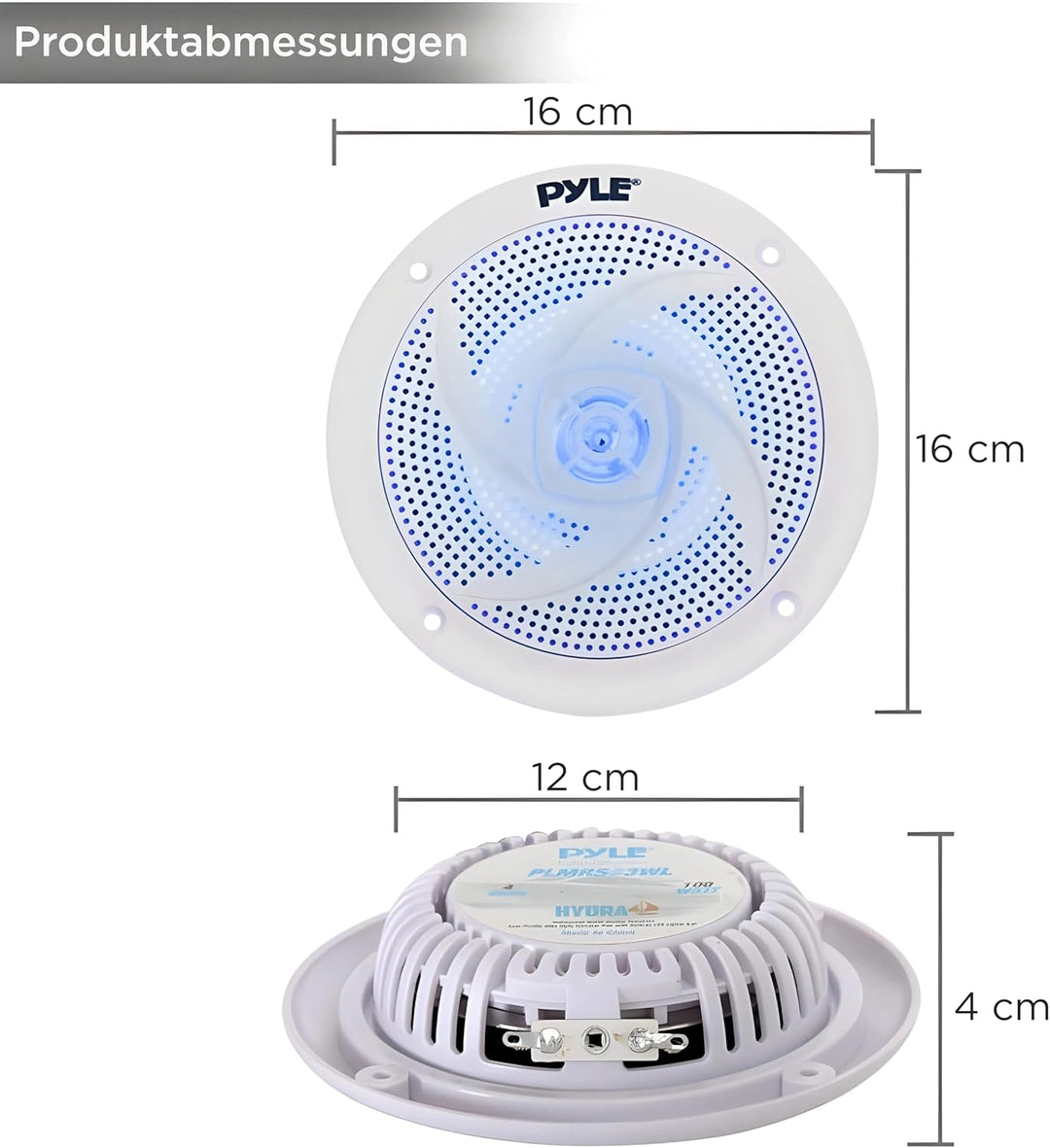 Pyle Marine Speakers - 5.25 Inch 2 Way Waterproof and Weather Resistant Outdoor Audio Stereo Sound S