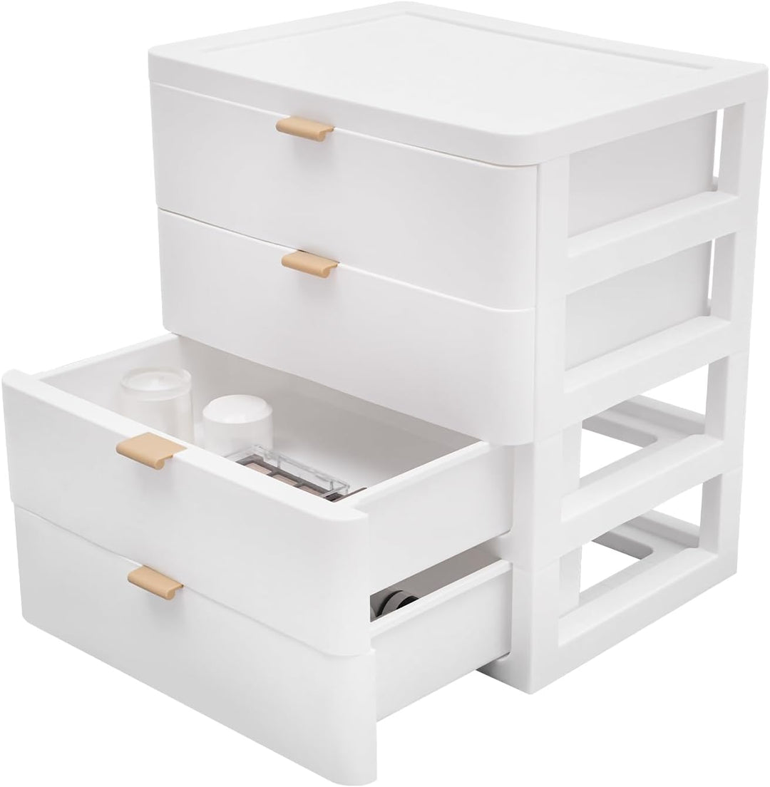 Schreibtisch-Organizer 4 Schubladen Aufbewahrungsbox PP Organizer-Aktenschränke Kunststoff Schublade