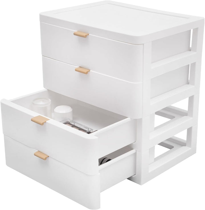 Schreibtisch-Organizer 4 Schubladen Aufbewahrungsbox PP Organizer-Aktenschränke Kunststoff Schublade