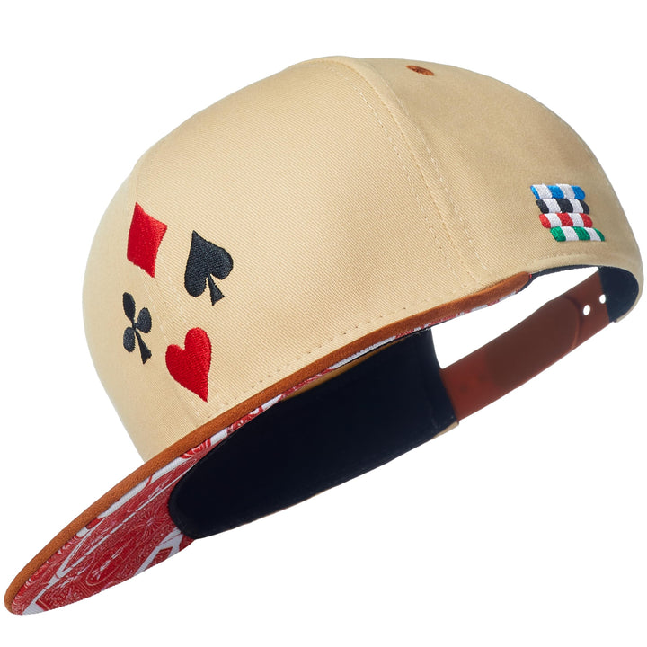 Cadency® Snapback Cap Poker, Damen und Herren, Beige, Unisex, Grössenverstellbar