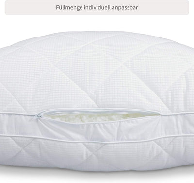 SleepCOOL Kühlendes Kopfkissen 80x80cm COOL.Moments – Extra grosses, voluminöses Kissen mit Kühleffe