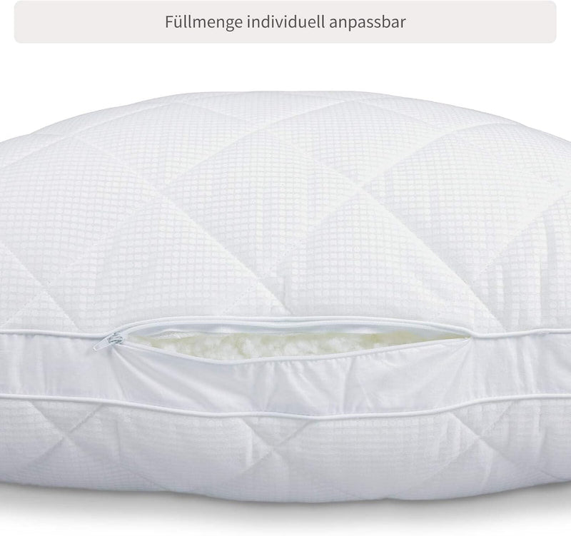 SleepCOOL Kühlendes Kopfkissen 80x80cm COOL.Moments – Extra grosses, voluminöses Kissen mit Kühleffe