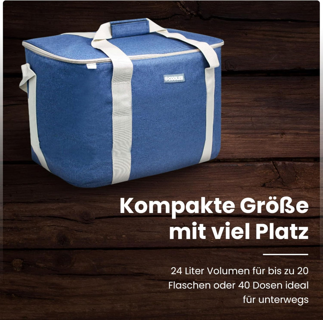 ToCi Kühltasche 36 Liter Isoliertasche Thermotasche Picknicktasche für Picknick Camping Urlaub Wande