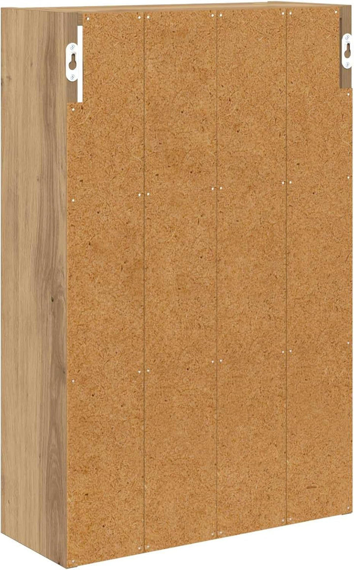 vidaXL Badezimmer-Wandschrank Artisan-Eiche 40 x 16 x 62,5 cm, Moderner Badschrank, rechteckiges Reg