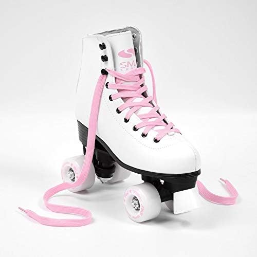 SMJ sport Damen Klassische Retro Rollschuhe | ABEC7 Kugellager | Mint Rosa Mädchen Classic Roller Sk