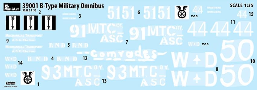Mini Art 39001 1:35 WWI Miltär Omnibus B-Typ - originalgetreue Nachbildung, Modellbau, Plastik Bausa