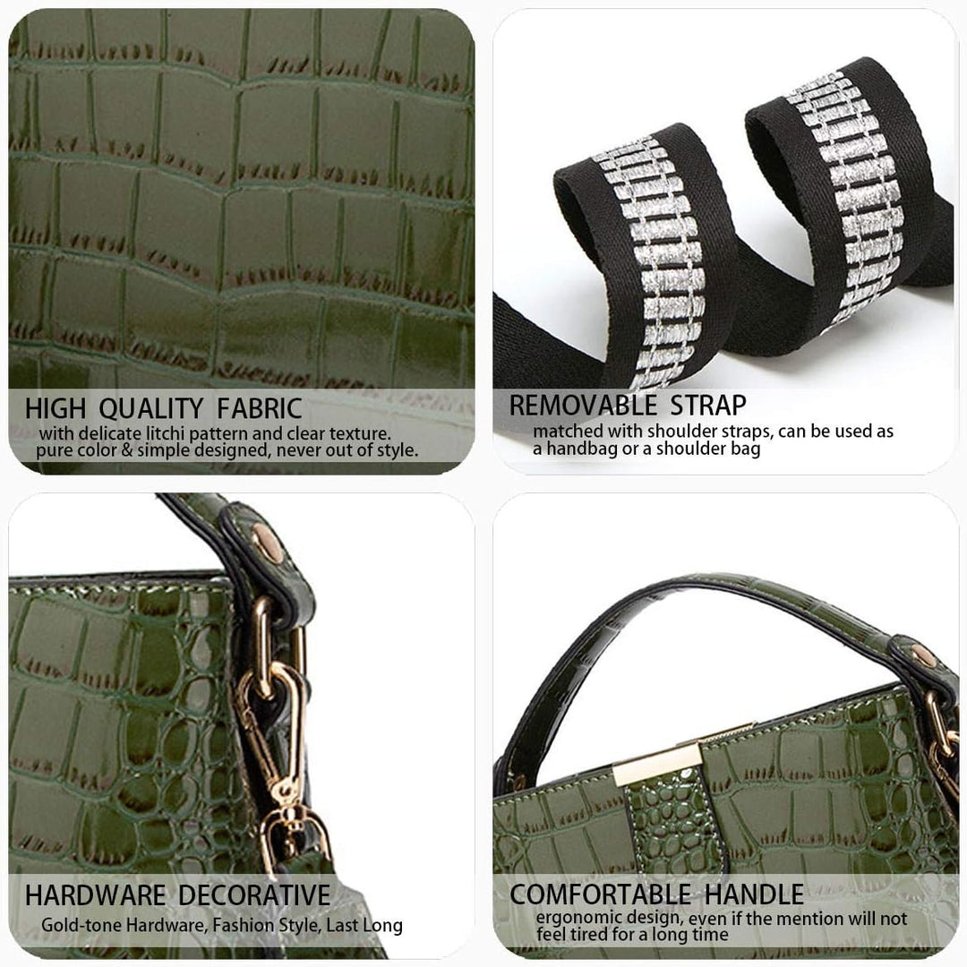 BUKESIYI Damen Tasche Umhängetasche Handtasche Frauen Klein Schultertasche Weekender Lack PU Leder C