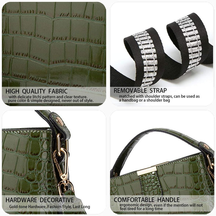 BUKESIYI Damen Tasche Umhängetasche Handtasche Frauen Klein Schultertasche Weekender Lack PU Leder C