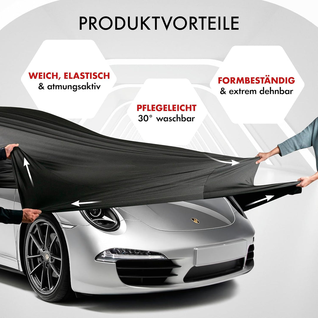 Walser Abdeckung Auto Indoor Stretch Basic, Autoabdeckung Winter, staubdichte Autogarage Abdeckung,