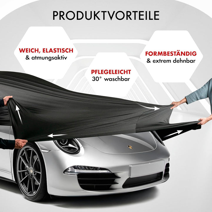 Walser Abdeckung Auto Indoor Stretch Basic, Autoabdeckung Winter, staubdichte Autogarage Abdeckung,