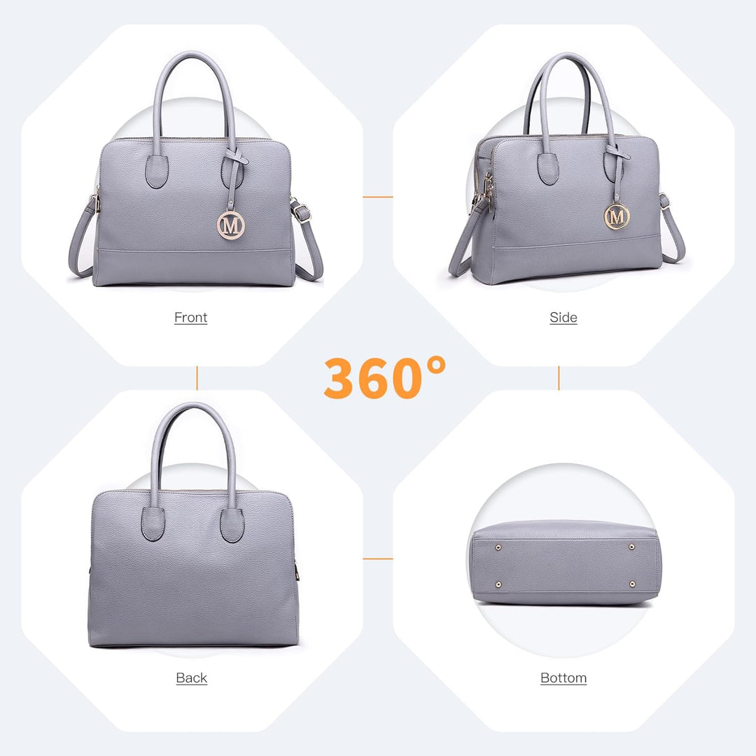 Miss Lulu Aktentasche Handtasche Laptoptasche Arbeitstasche Schultertasche Messenger Bag Retro Elega