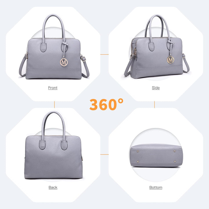 Miss Lulu Aktentasche Handtasche Laptoptasche Arbeitstasche Schultertasche Messenger Bag Retro Elega
