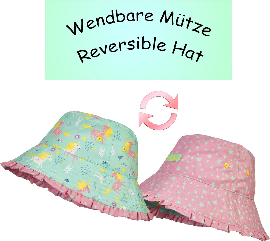 Playshoes Mädchen Bademütze Kopfbedeckung Uv-Schutz Sonnenhut 51 Einhorn, 51 Einhorn