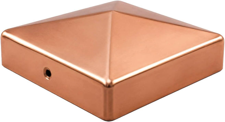 Baumarktplus 10x Pfostenkappe Kupfer Abdeckkappe für Pfosten Pyramide 101 mm 10x10 cm