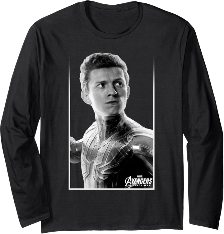 Marvel Avengers: Infinity War Spider-Man Simple Portrait Langarmshirt