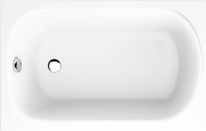 KOLMAN Badewanne MINI Rechteck 110x70 ohne Verkleidung, Ablaufgarnitur und Füssen Komplettset 3in1 P