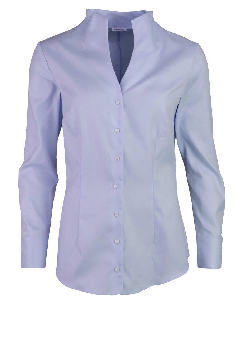 Seidensticker Damen Bluse - City Bluse - Bügelleicht - Kelchkragenbluse - Slim Fit - Langarm - 100%