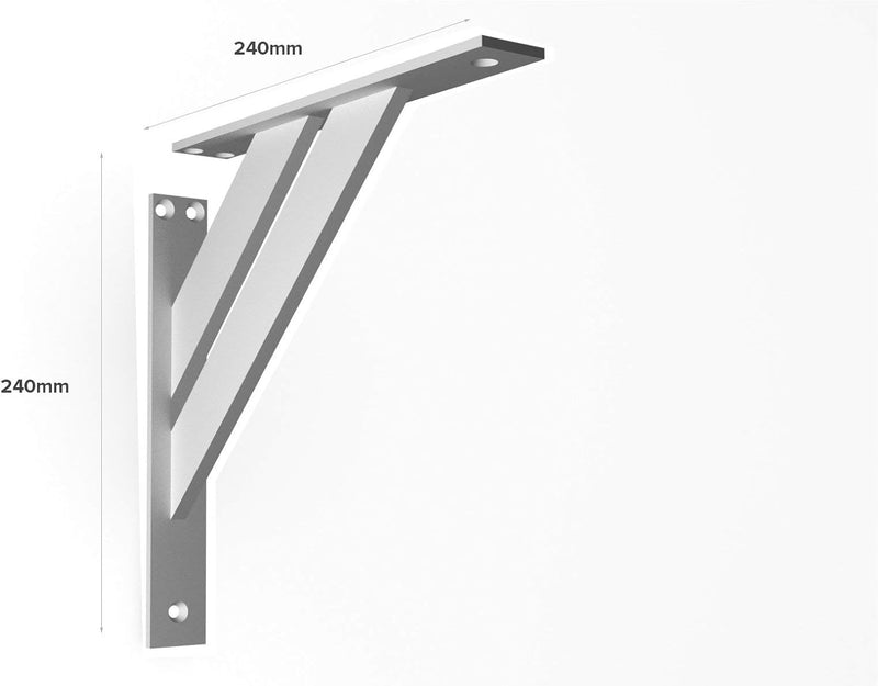 Alusfera Regalhalterung - Dekorative Regalwinkel - Regalhalter 240 mm - Wandregal Halterung - Langle