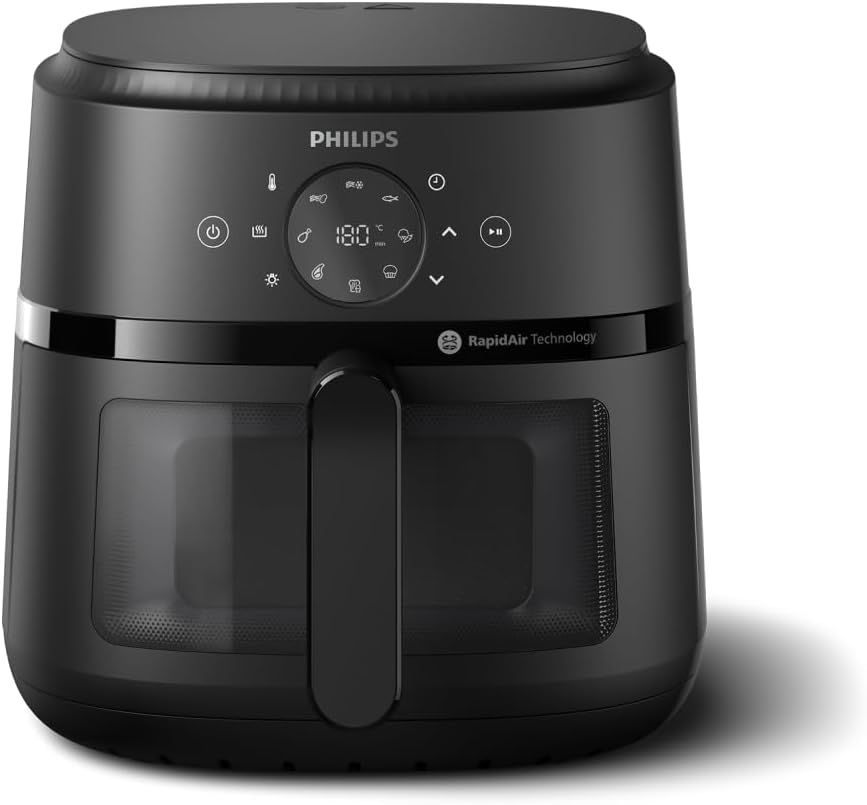 Philips Airfryer 2000-Serie 6,2L - Sichtfenster, Digitaler Touchscreen, 13 Kochoptionen, Bis zu 90%
