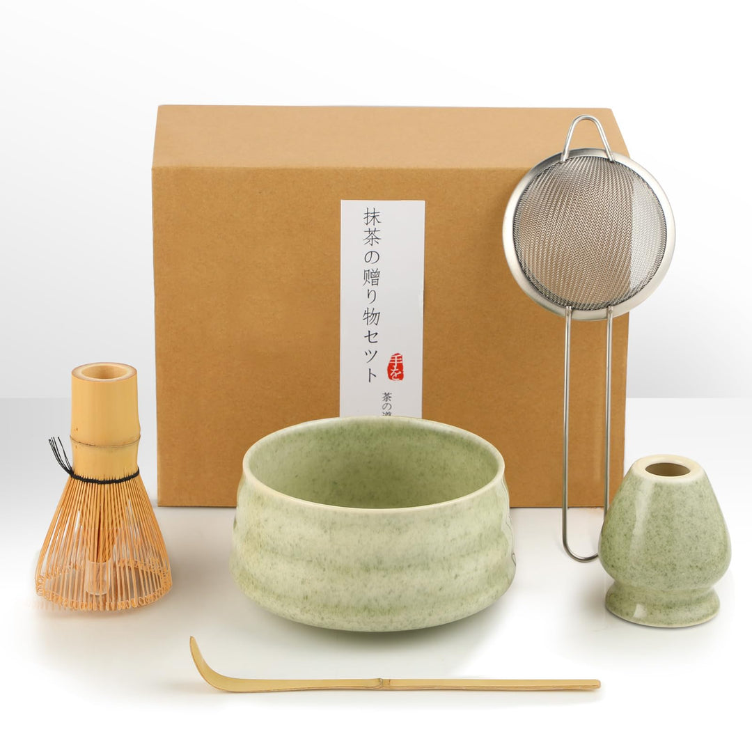 Matcha Set - Matcha Tea Set 5 Piece Matcha Besen Set - Matcha Set für Einsteiger - Stylisches Matcha