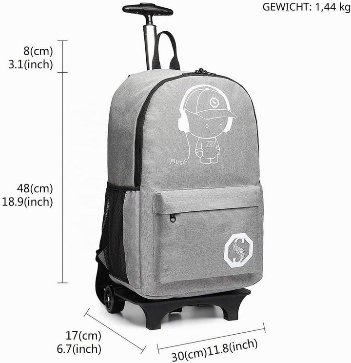KONO Kinderrucksack Rucksack Backpack Schulrucksack Gepäck Koffer Kabine Rädern Trolley Reise Rädern