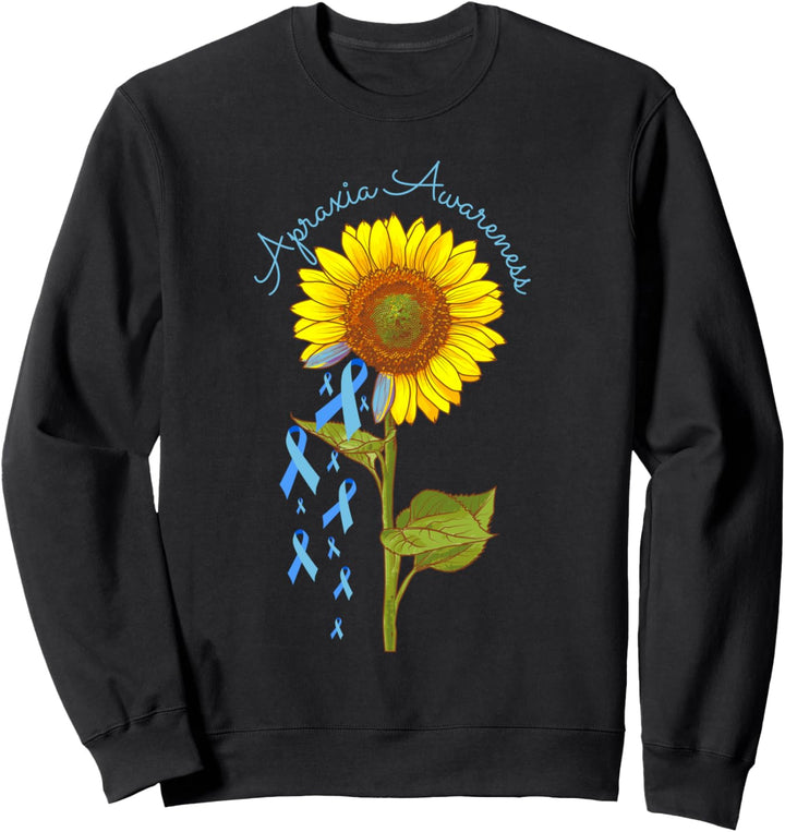 Apraxie-Krieger-Bewusstsein Sonnenblumenkopf Schaden Sweatshirt
