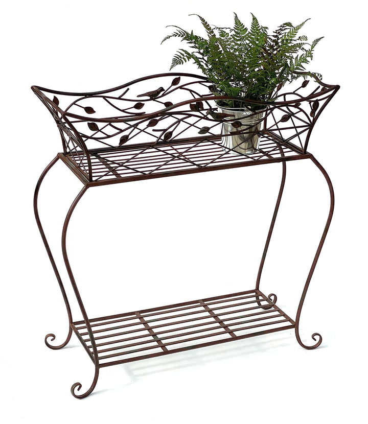 DanDiBo Blumenständer mit Korb Blumenkasten Braun 75 cm 93980 L Pflanzenkasten Modern Pflanzenstände
