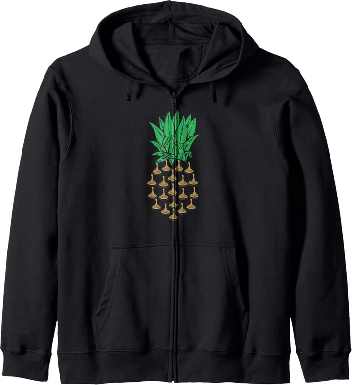 Eisstock Ananas Eisstockschiessen Stockschütze Kapuzenjacke