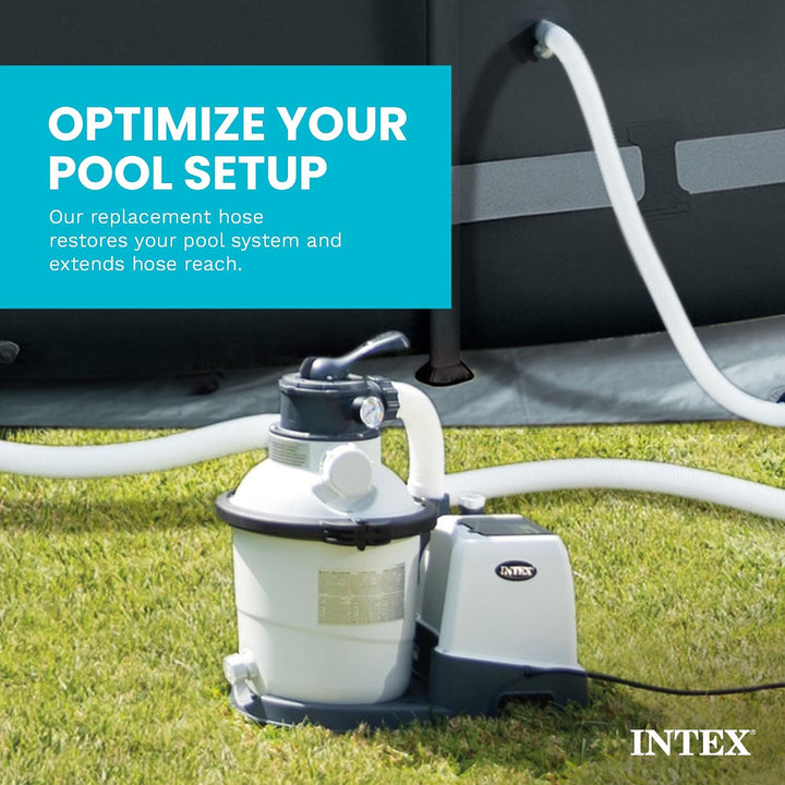 Intex Schlauch- und Muttern-Set aus Kunststoff für Pumpe, Grau, 29060E, 1 Stück 1-Pack, 1-Pack