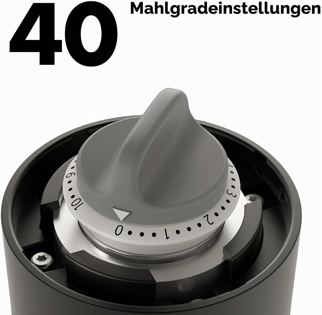 OXO Brew Manuelle Kaffeemühle – konisches Edelstahl-Mahlwerk, 40 Mahleinstellungen, kompakt und trag