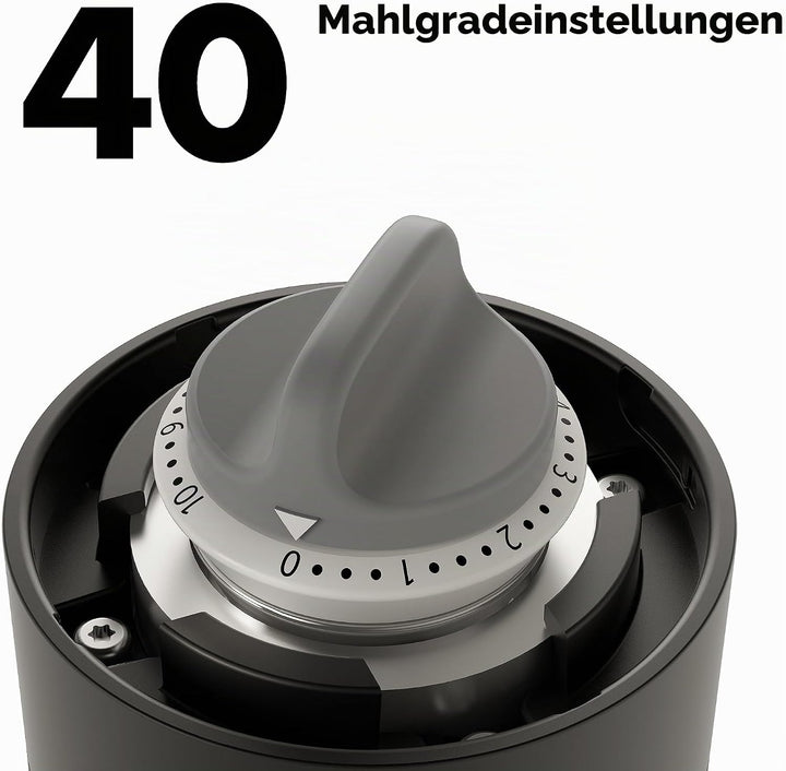 OXO Brew Manuelle Kaffeemühle – konisches Edelstahl-Mahlwerk, 40 Mahleinstellungen, kompakt und trag