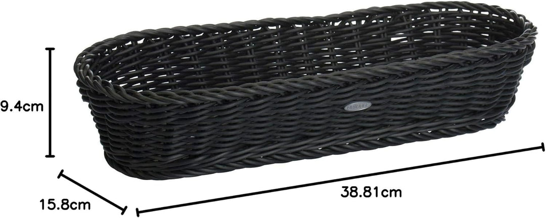 Westmark Mehrzweck-/Baguettekorb, geeignet für Hotel und Gastronomie, Oval, ca. 40 x 16 x8 cm, Synth