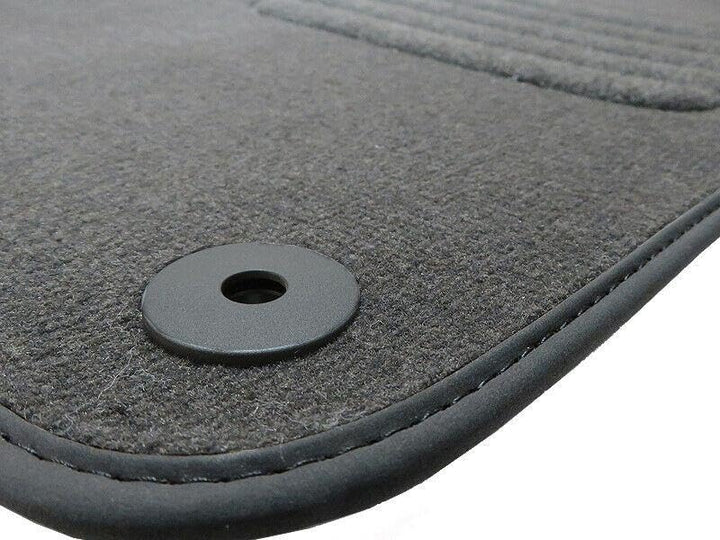 Premium Velourmattenset für Mercedes R-Klasse W251 Bj. 2005 – 2017 PREM ANTHRAZIT runde Befestigunge