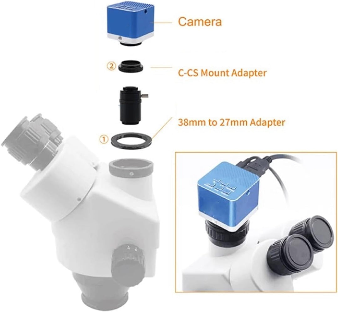 Trinokular-Stereomikroskop, CTV-Objektivadapter, CCD-Kamera-Schnittstellenadapter, Industriekamera-A