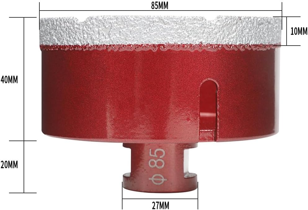 SUQIN Diamant Fliesenbohrer 85mm,M14 Gewinde Winkelschleifer Diamantbohrer Lochsäge zum Bohren von F