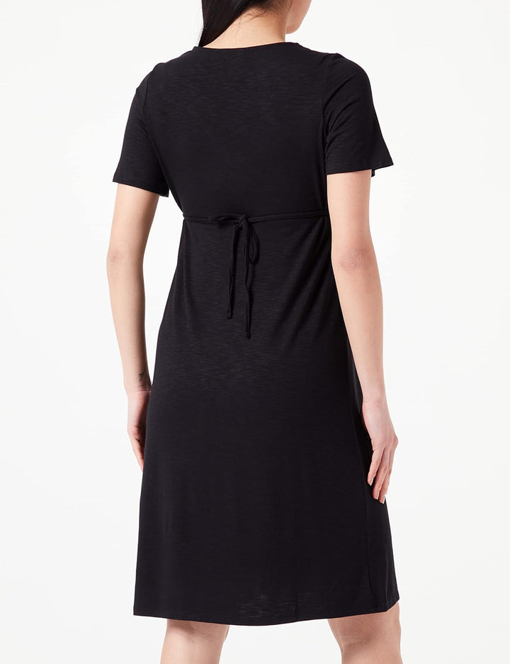Noppies Damen Dress Beira Short Sleeve Kleid 40 Black - P090, 40 Black - P090