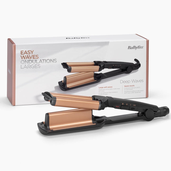 BaByliss Deep Waves Welleneisen für definierte und grosse Mermaid Waves, Beach Waves und Festivalfri