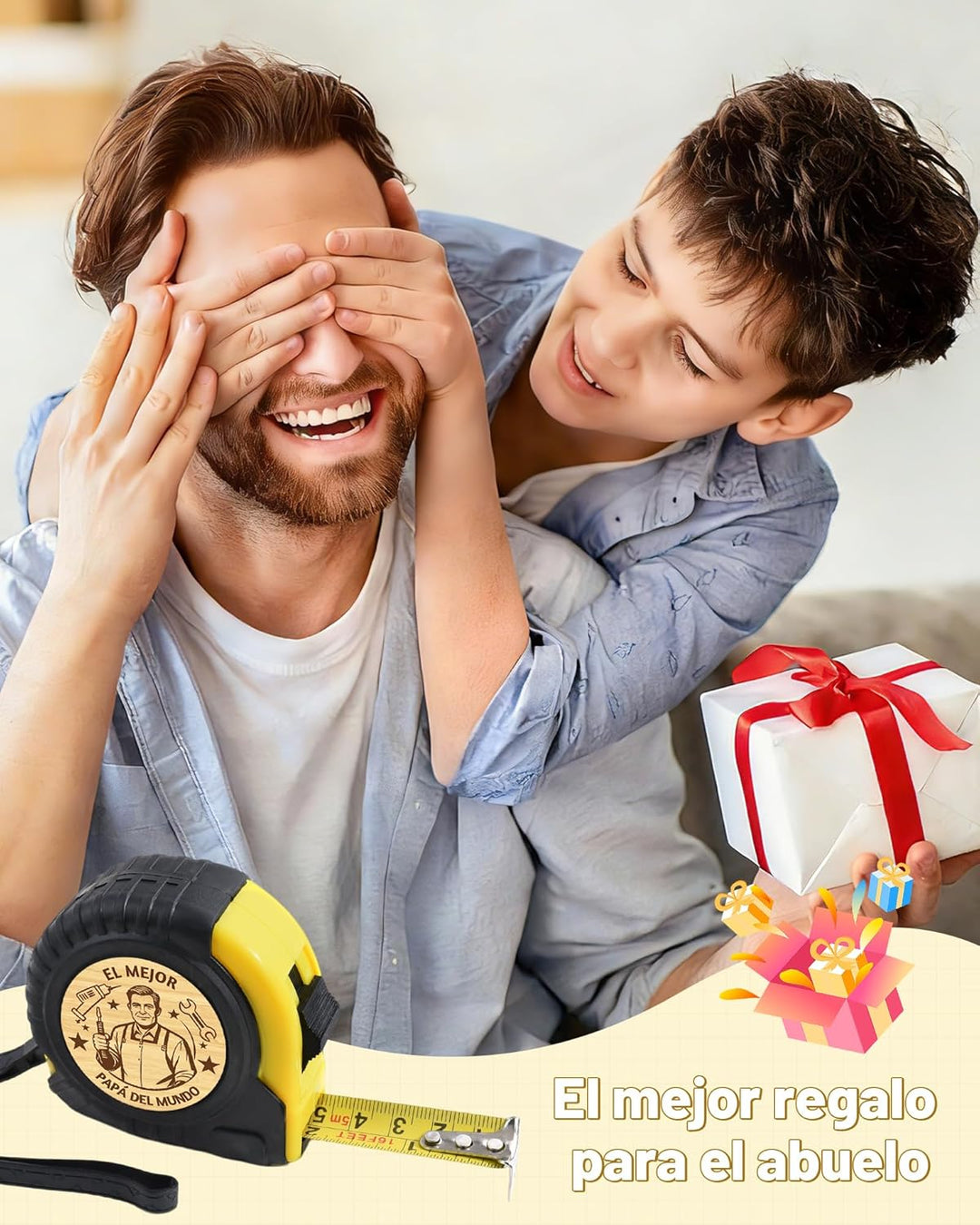 CheersLife 5M Massband Papa Geschenk, Geschenke für Papa, Bester Papas Geschenk, Dankeschön Geburtst