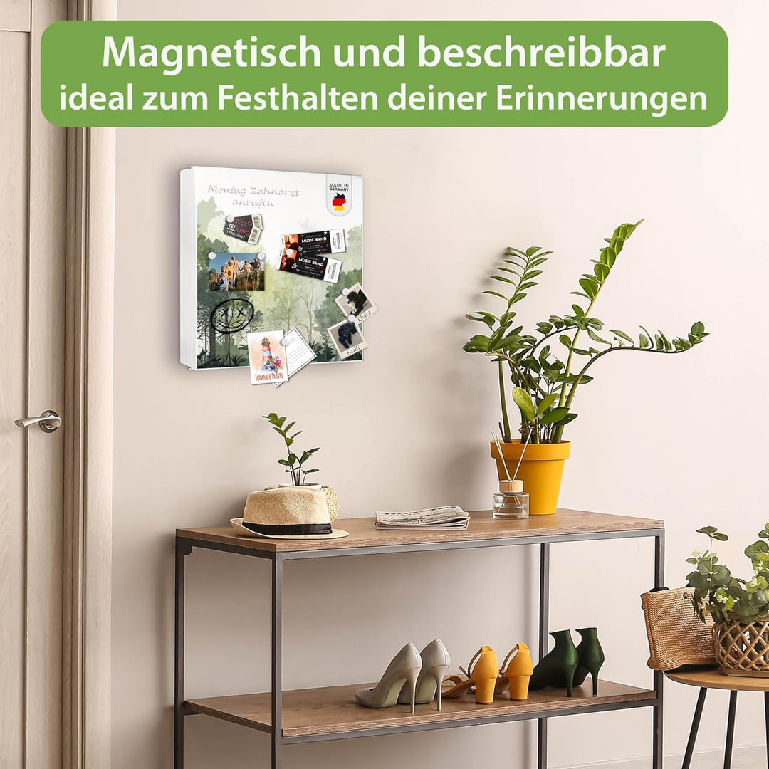 banjado Grosser Schlüsselkasten Metall - Schlüsselbox 30x30cm mit 32 Haken - Schlüsselkasten modern