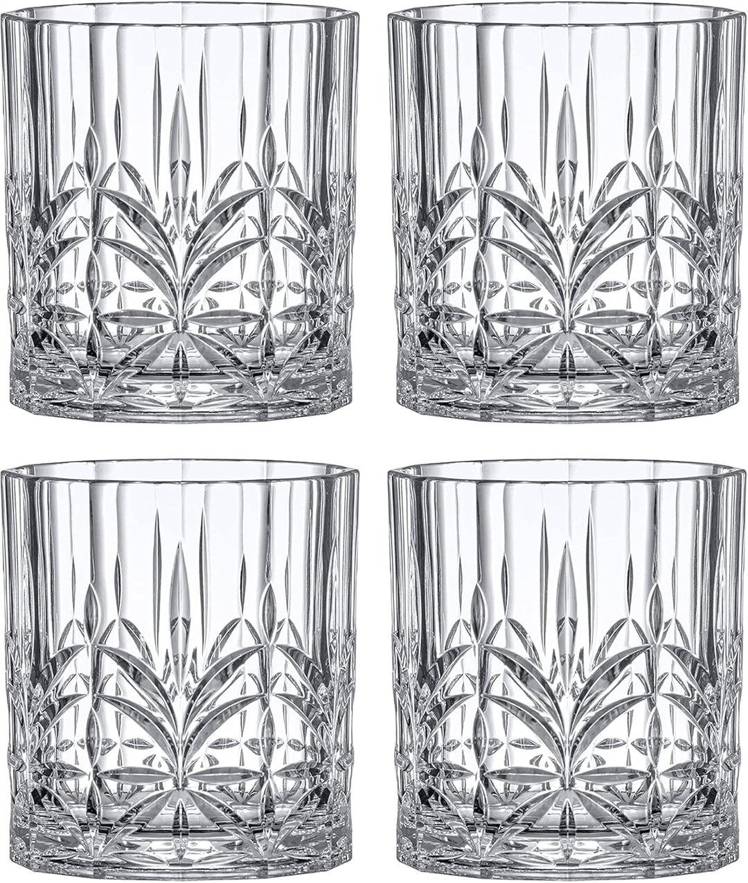 Amazing Abby Unzerbrechliche Tritan-Whiskygläser (4 Stück), wiederverwendbare Whiskygläser aus Kunst