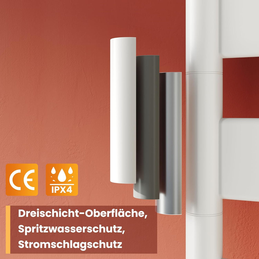 SONNI Elektrischer Handtuchheizkörper 700x450mm, 180° Schwenkbar, 120W Carbonfaser Handtuchwärmer mi