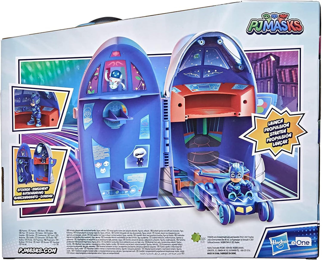 PJ Masks 2-in-1-Hauptquartier Spielset, Hauptquartier und Rakete, Spielzeug für Kinder ab 3 Jahren,