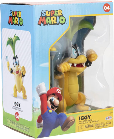 Nintendo Super Mario Figur Iggy Koopa in Sammlerbox, 10 cm, Iggy Koopa