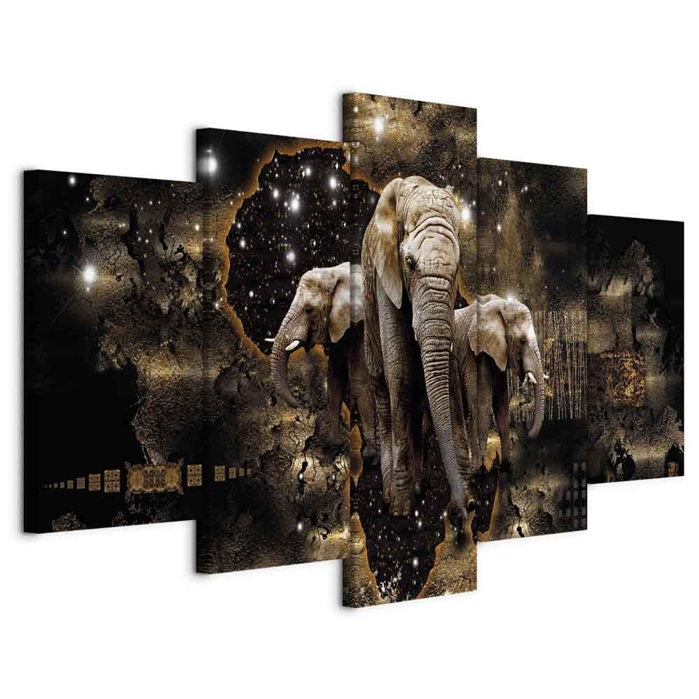 murando - Bilder Tiere 150x75 cm Vlies Leinwandbild 5 tlg Kunstdruck modern Wandbilder XXL Wanddekor