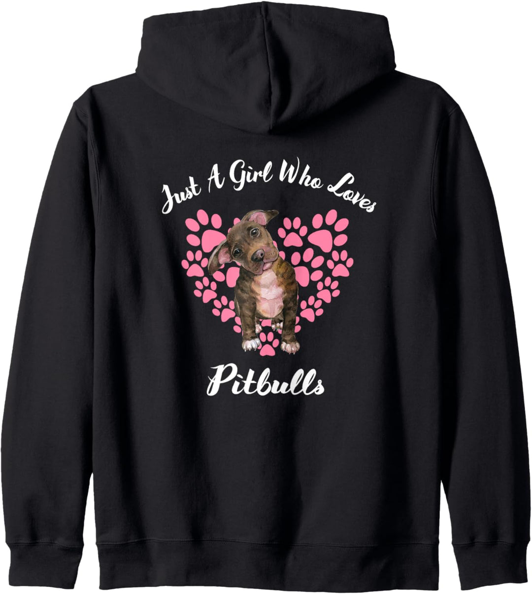 Just A Girl Who Loves Pitbulls Hunde Süsser Welpe Kapuzenjacke